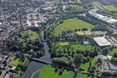 Ariel shot Tamworth Town Staffordsire 